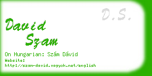 david szam business card